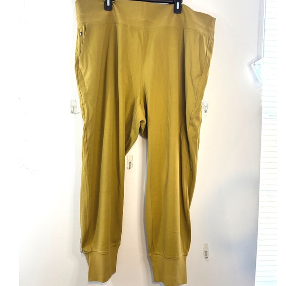 Athleta‎ Venice Jogger Pants Pockets High Rise Athletic Olive Green 3X - Picture 2 of 8